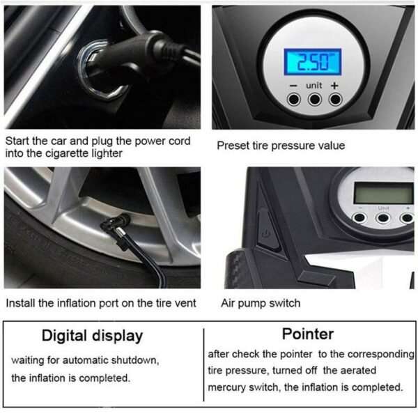 12V Portable Car Air Pump Compressor