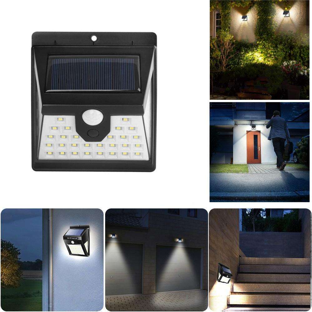 Solar Powered Motion Sensor Wall Light - 60W