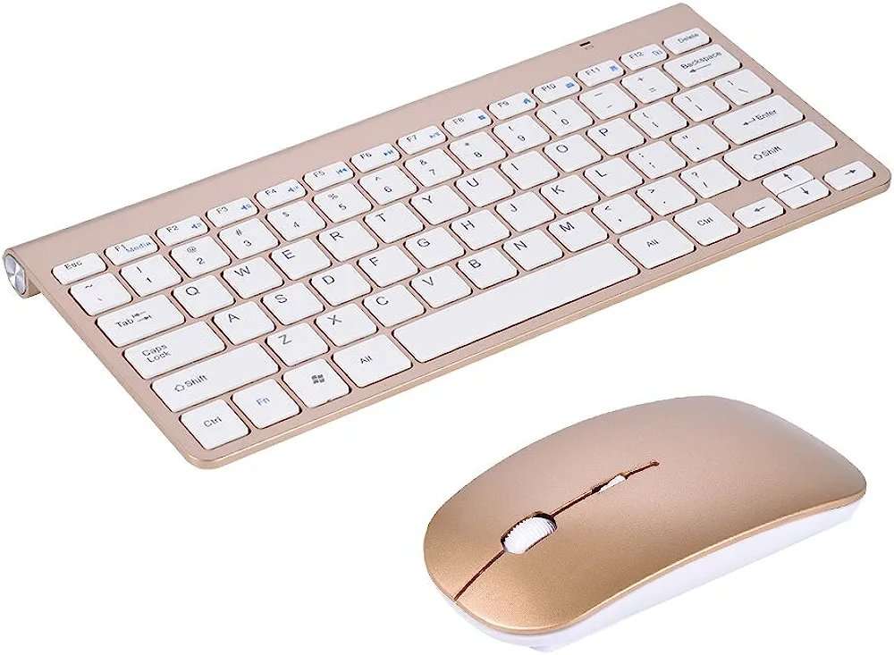 Keyboard and Mouse Wireless 2.4GHz Connectivity - Thin Set Keyboard and Optical Mouse