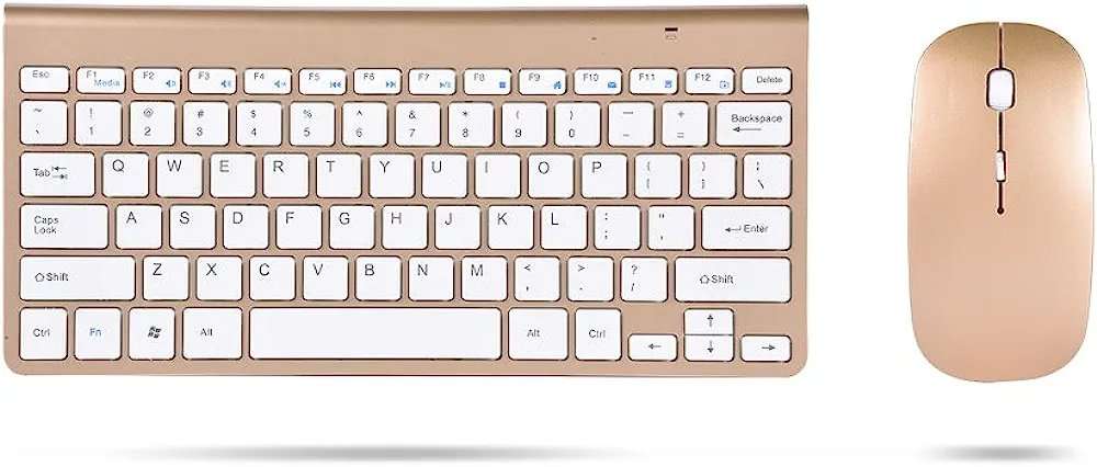 Keyboard and Mouse Wireless 2.4GHz Connectivity - Thin Set Keyboard and Optical Mouse