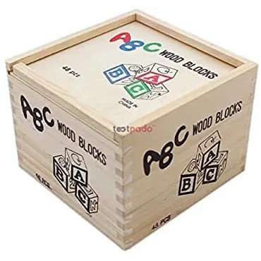 48 Piece Wooden Educational ABC Blocks
