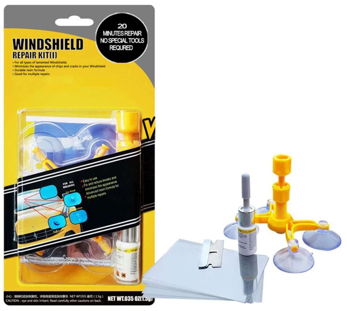 Windshield Repair Kit Car Window Glass Scratch Crack Restore