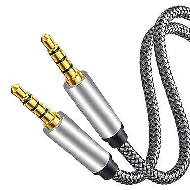 3.5mm 4 Pole Male to Male Audio Aux Cable - 3m -AB-S617