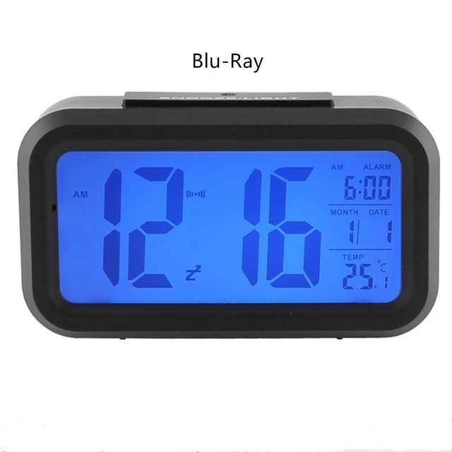 Electronic LED Alarm Clock with Temperature and Light Fashion Design