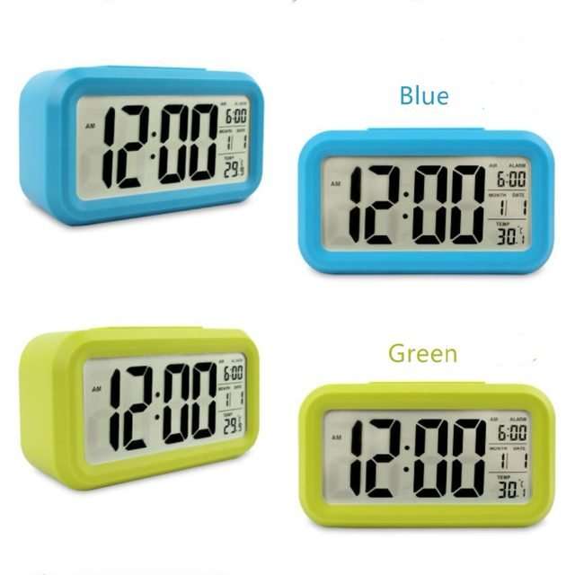 Electronic LED Alarm Clock with Temperature and Light Fashion Design