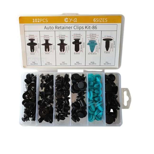102pcs 6 types Auto Retainer Clips Kit-86