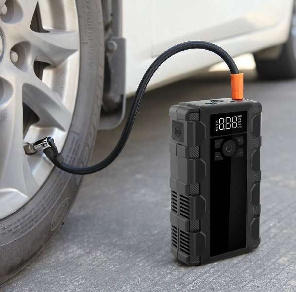 Jump Starter with Air Compressor - 2500A Car Battery Booster Pack - 150PSI Digital Tire Inflator,...