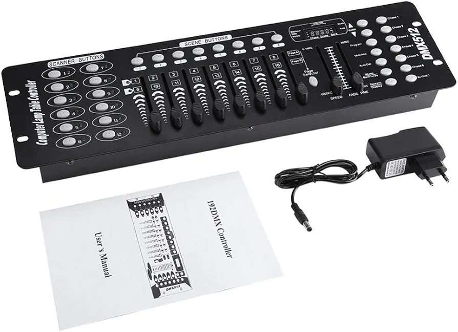 DMX Controller, 192 Channels DMX 512 Console 240 Scenes DJ Disco Equipment, DMX Lighting Consoles...