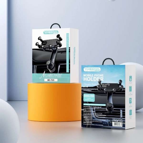 Treqa BC-T23 Universal Air Vent Car Mount Gravity Auto-Grip Car Phone Holder