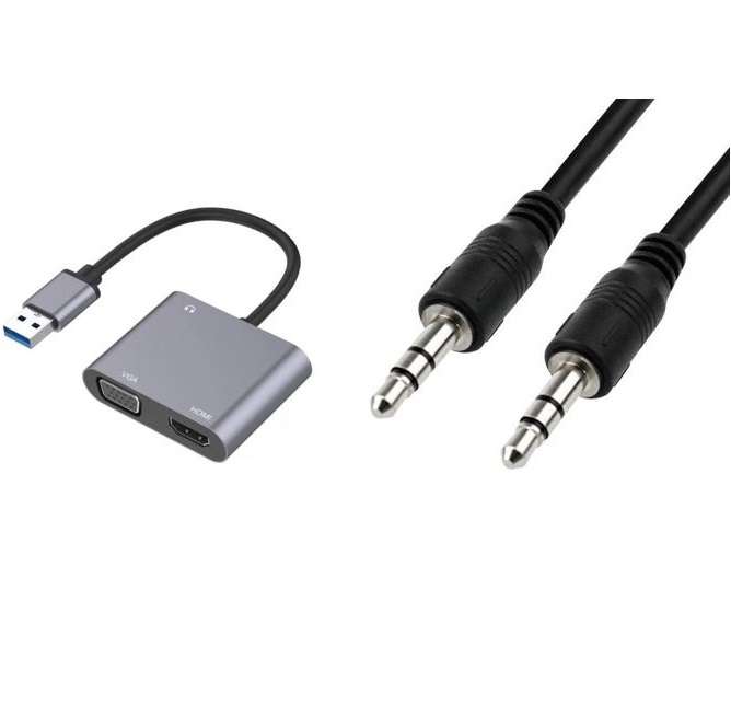 USB 3.0 To HDMI & VGA With AUX - PL-L105