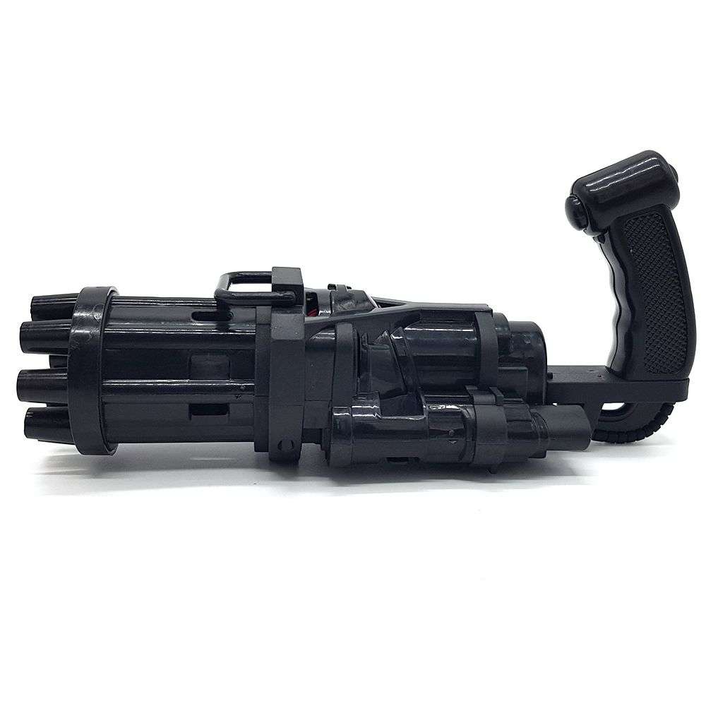 Bufftee Bubble Gatling Gun - Bubble Minigun - Electric Bubble Machine Gun-Black