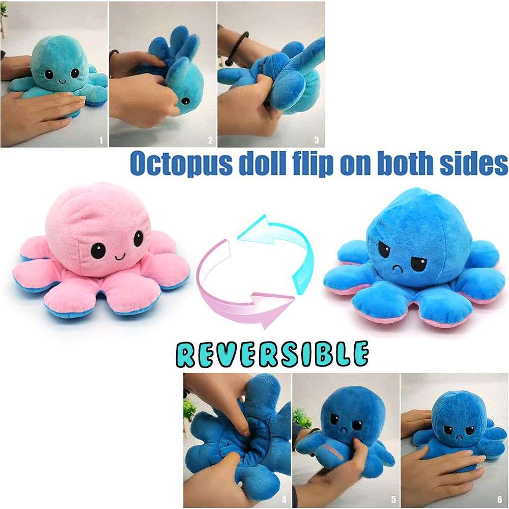 Happy Sad Octopus - Mini Mood Octopus Plush Toy - Spiderman