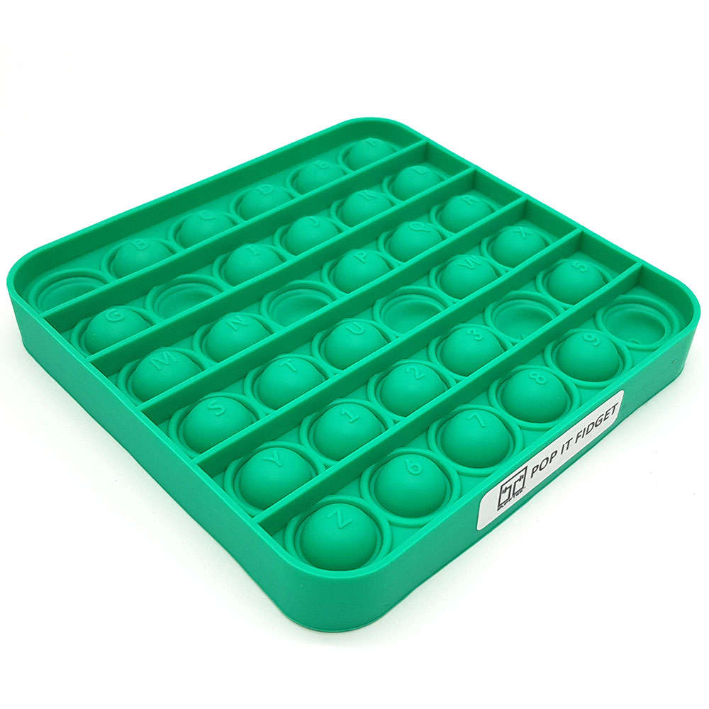 Pop It Fidget Toy -Popping Bubble Game- Green