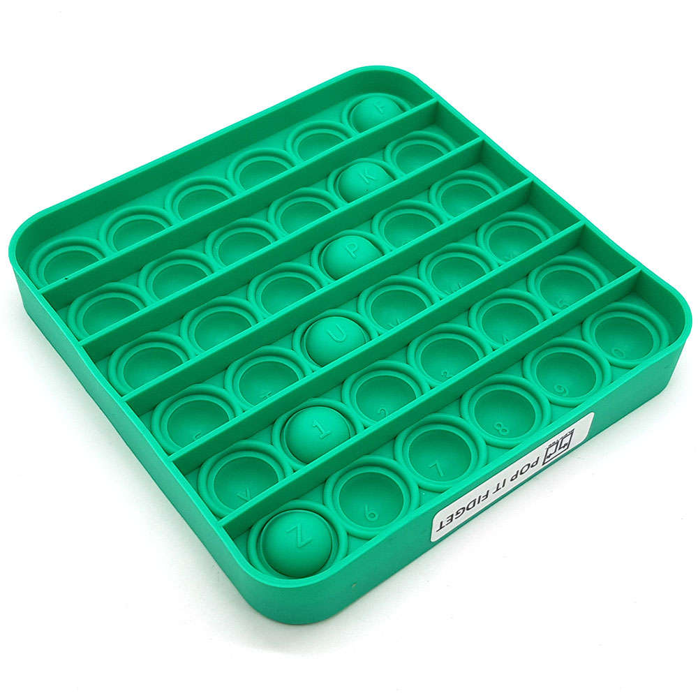 Pop It Fidget Toy -Popping Bubble Game- Green