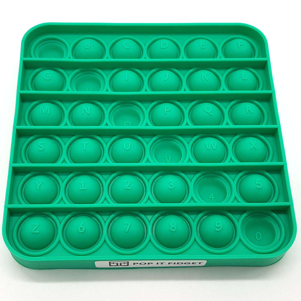 Pop It Fidget Toy -Popping Bubble Game- Green