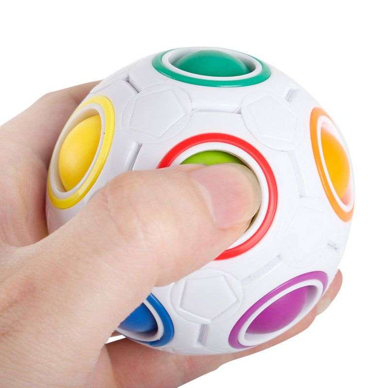 Bufftee Rubik's Cube Ball Puzzle Fidget Toy- Magic Rubix Ball