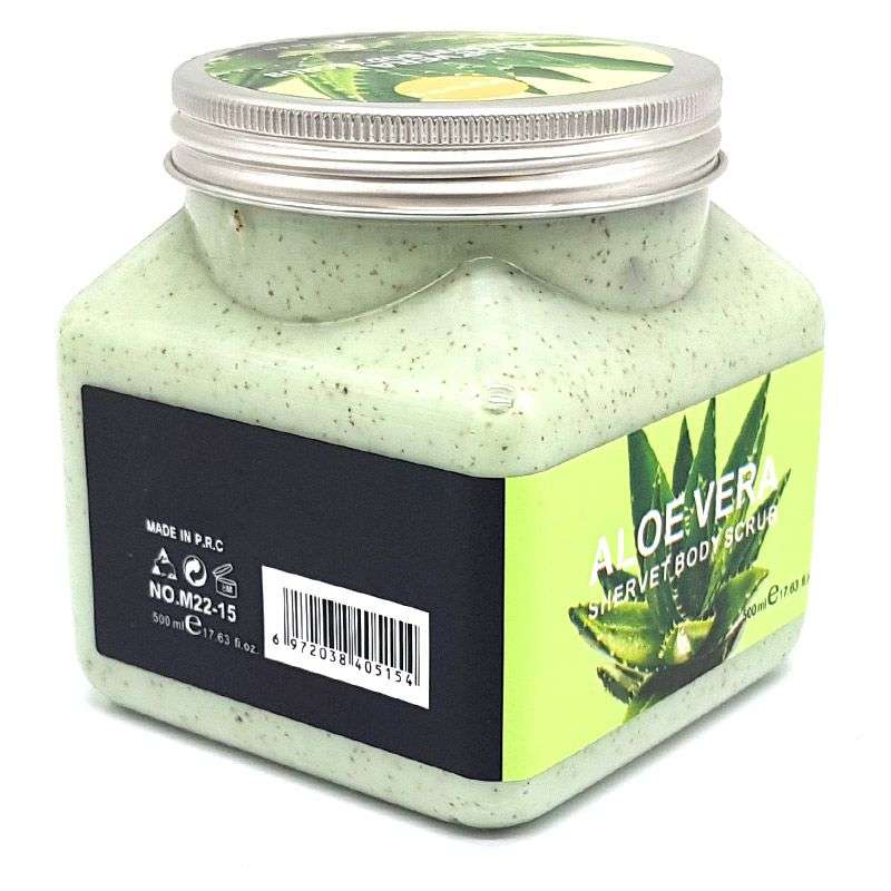 Bufftee Aloe Vera Body Scrub - Face Scrub - Skin scrub 500ml