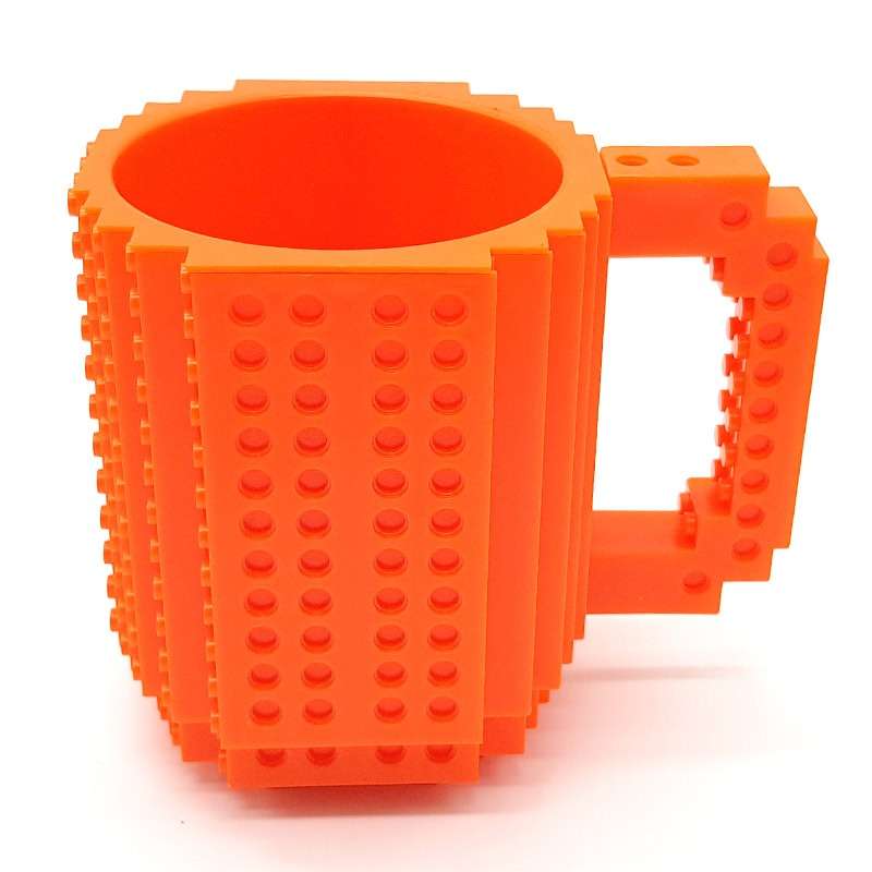Bufftee Build a Brick Mug With Lego style Blocks-2 Pack