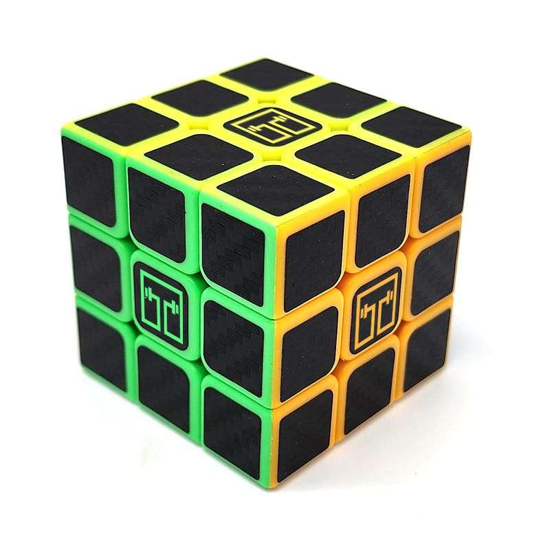 Bufftee Neon Speed Cube 3x3 Black Rubik's Cube Luminous Cube Carbon Black