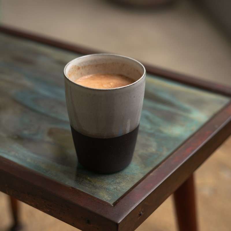 Ceramic mug - black/grey beaker