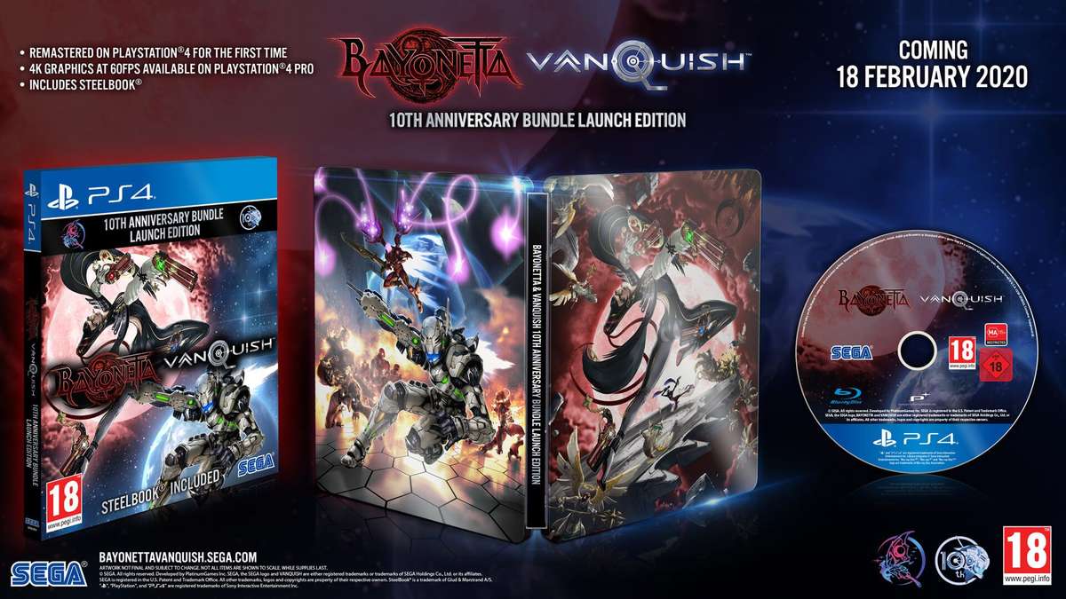 2 in 1: Bayonetta & Vanquish - 10th Anniversary Steelbook Bundle (PS4)(New) - SEGA 200G