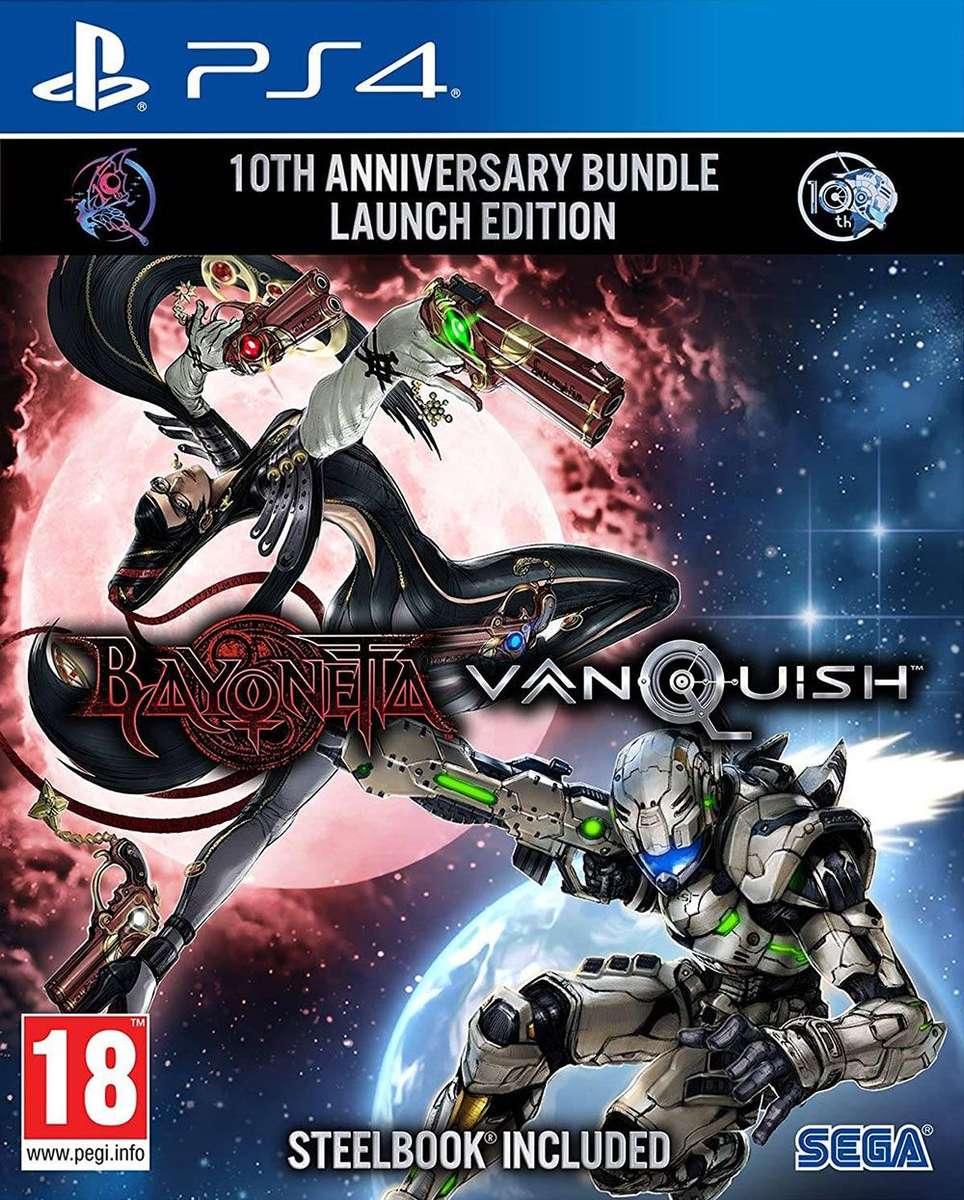 2 in 1: Bayonetta & Vanquish - 10th Anniversary Steelbook Bundle (PS4)(New) - SEGA 200G