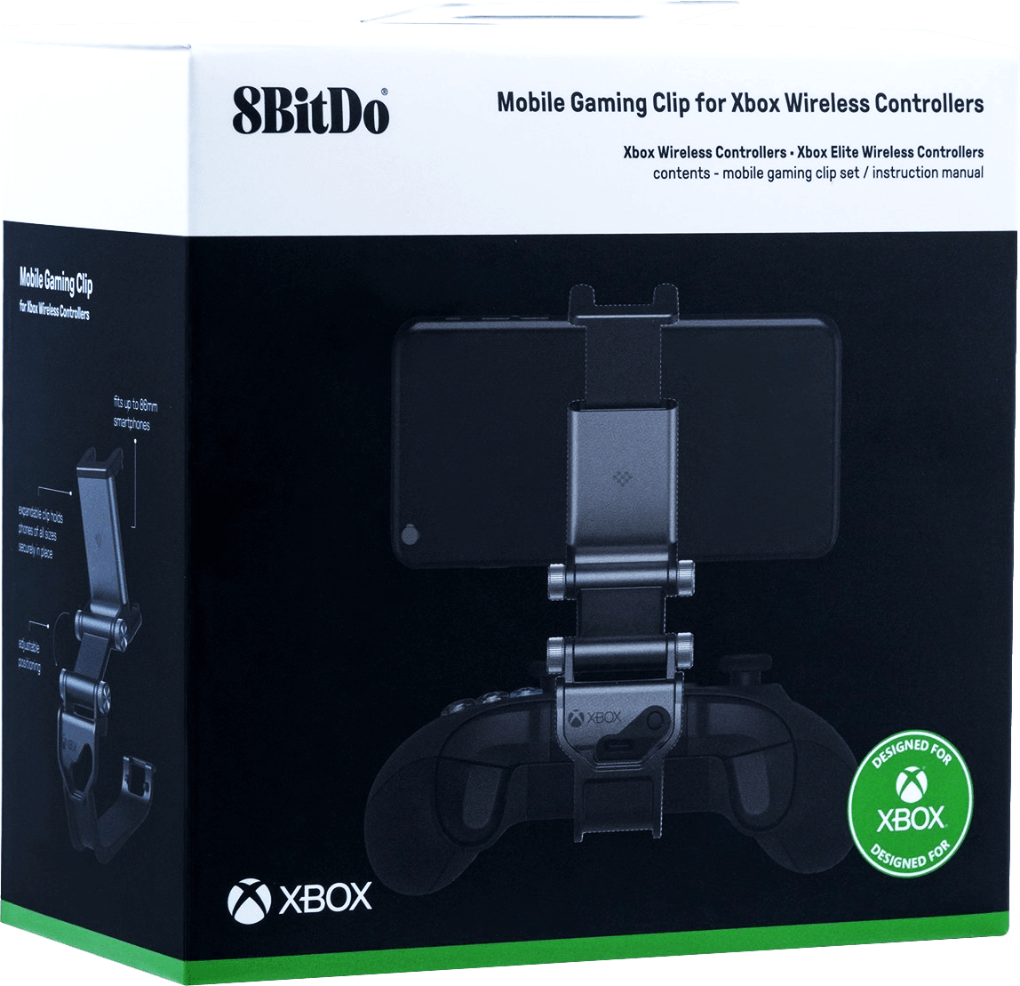 8Bitdo Mobile Gaming Clip for Xbox Wireless Controllers - Black (New) - 8bitdo 200G