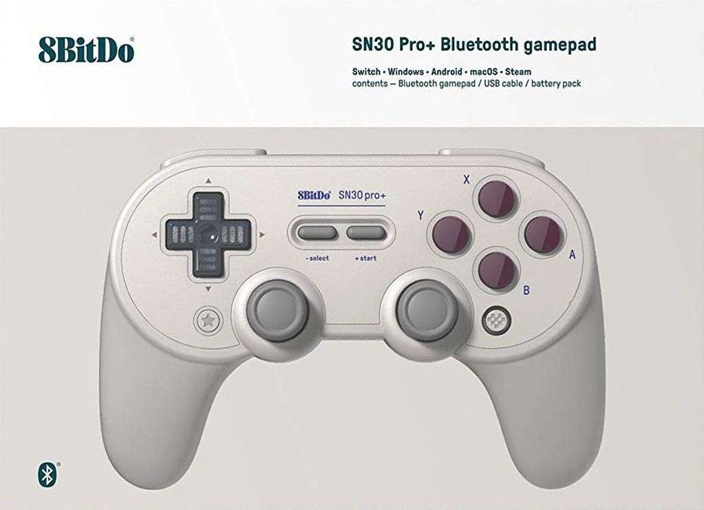8Bitdo SN30 Pro+ USB / Wireless Controller - G Classic (PC / Switch)(New) - 8bitdo 500G
