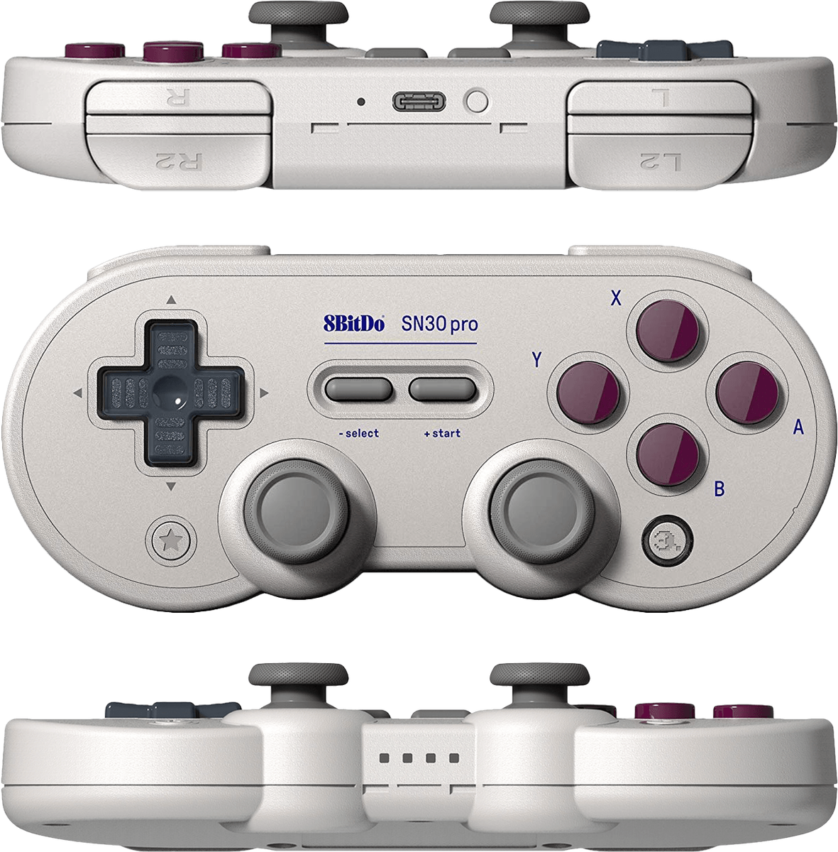 8Bitdo SN30 Pro USB / Wireless Controller - G Classic  (PC / Switch)(New) - 8bitdo 500G