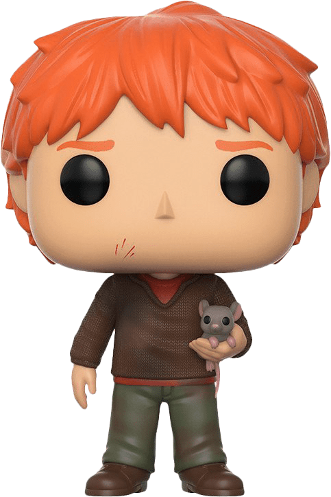 Funko Pop! Harry Potter 44 - Ron Weasley with Scabbers Vinyl Figure (New) - Funko 300G