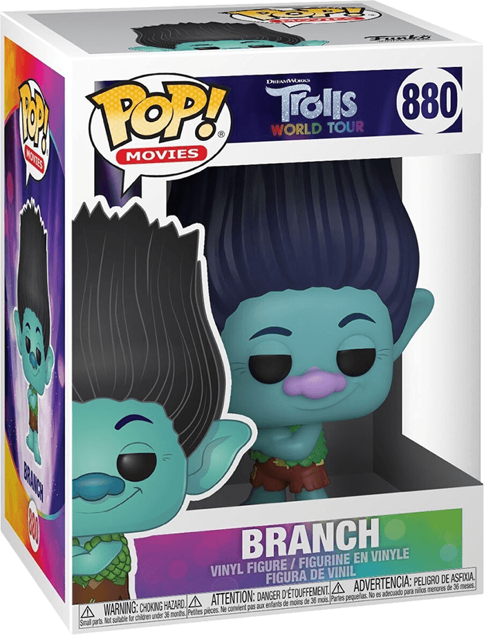 Funko Pop! Movies 880: Trolls World Tour - Branch Vinyl Figure (New) - Funko 440G
