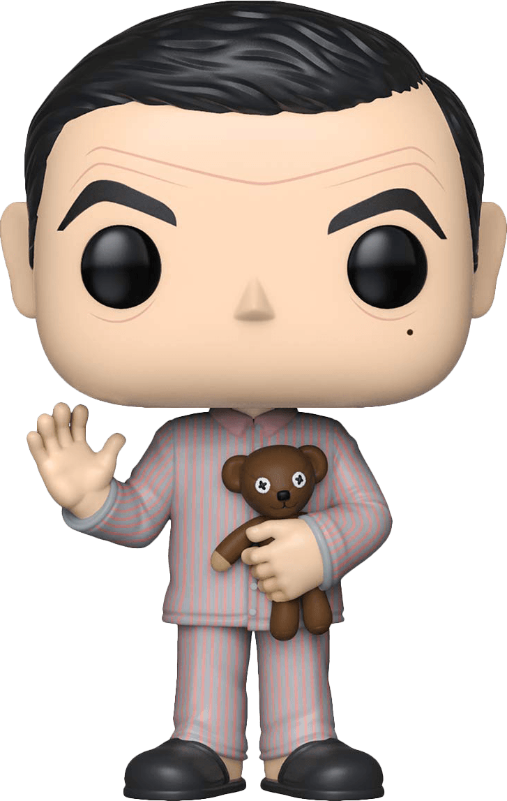 Funko Pop! TV 786: Mr. Bean - Mr. Bean in Pajamas with Teddy Vinyl Figure (Limited Chase