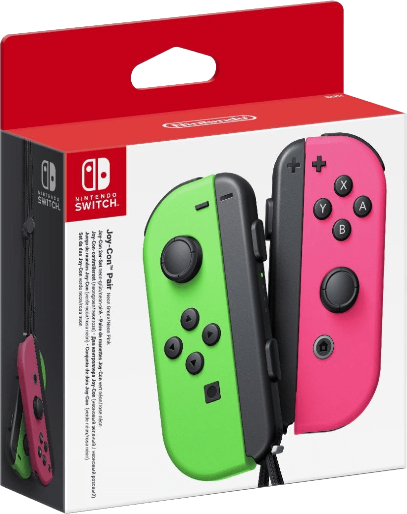 Nintendo Switch Joy-Con Controller Pair - Neon Green / Neon Pink (NS / Switch)(New) - Nintendo 200G