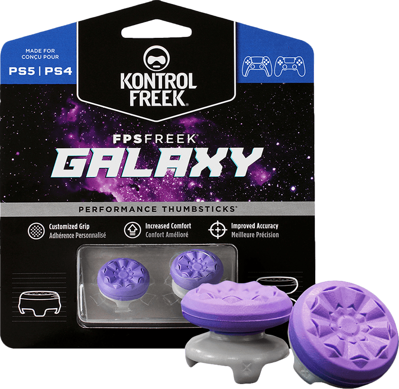 KontrolFreek FPSFreek Thumb Grips - Galaxy - Purple (PS4 / PS5)(New) - KontrolFreek 80G