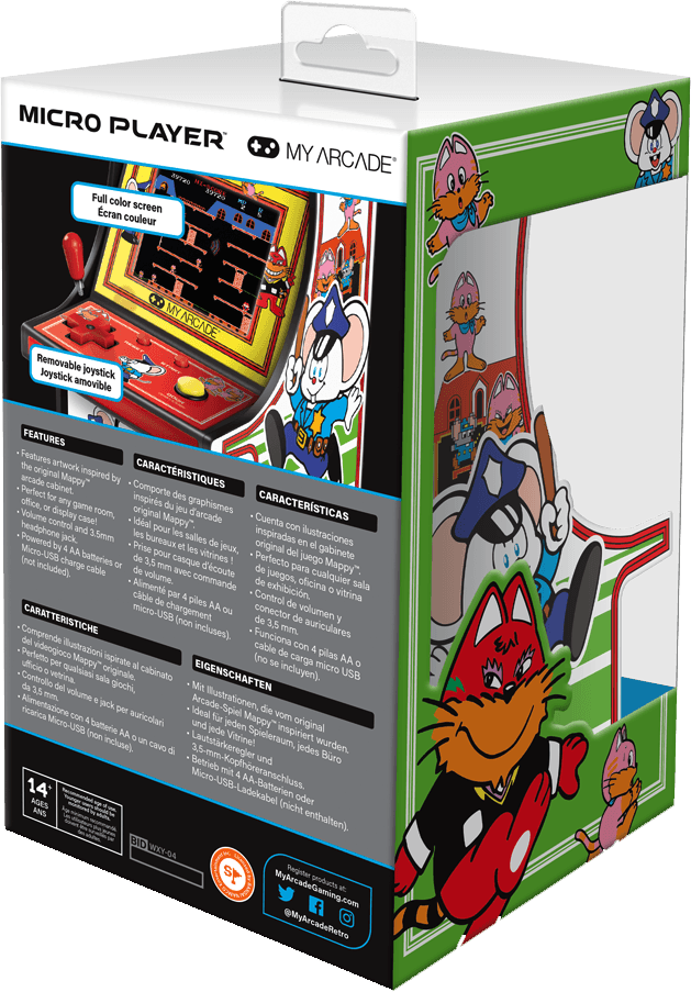 Micro Player Retro Arcade - Mappy (New) - My Arcade 1500G
