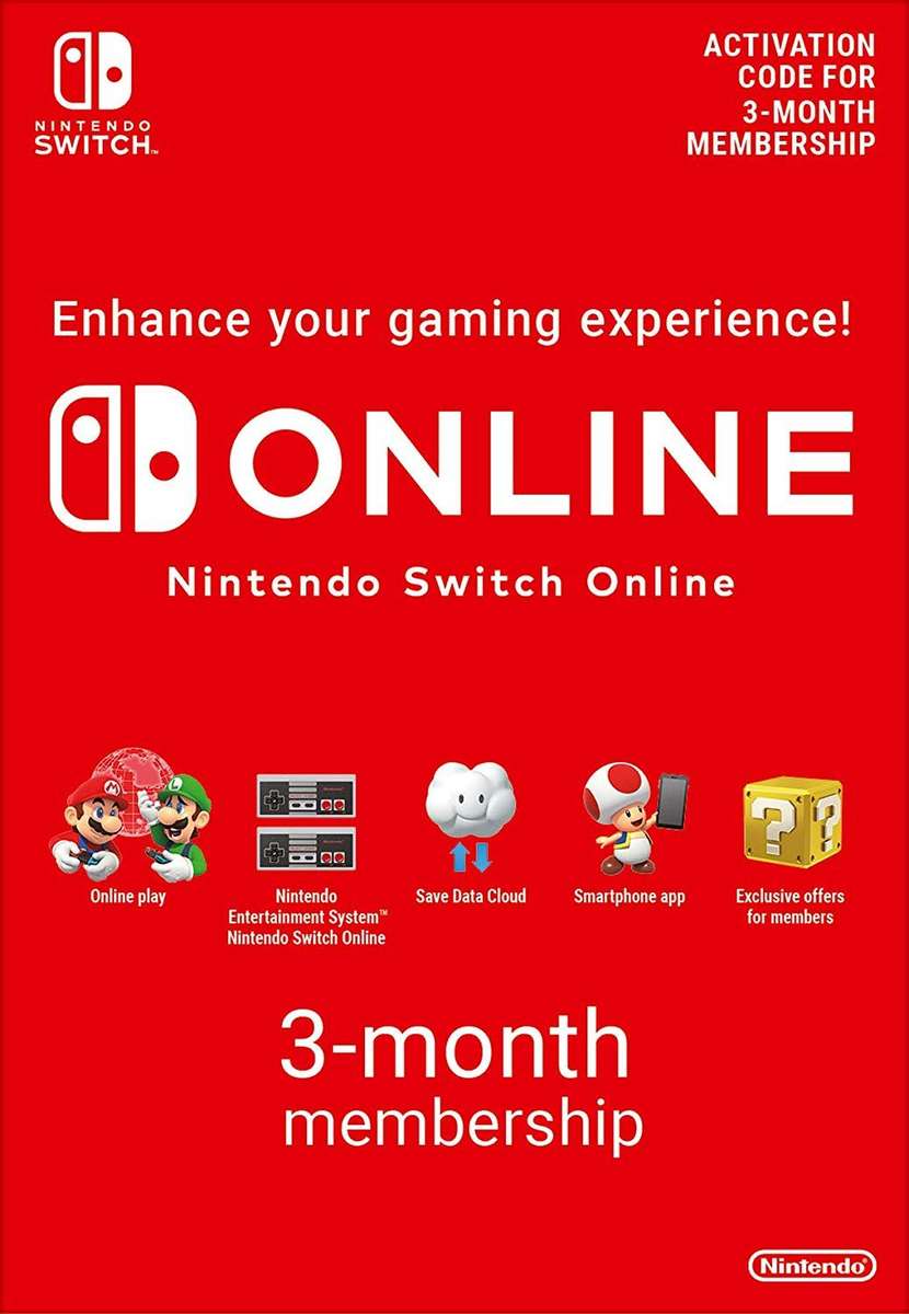 Nintendo Switch Online: 3 Month Membership [Digital Code] - Nintendo