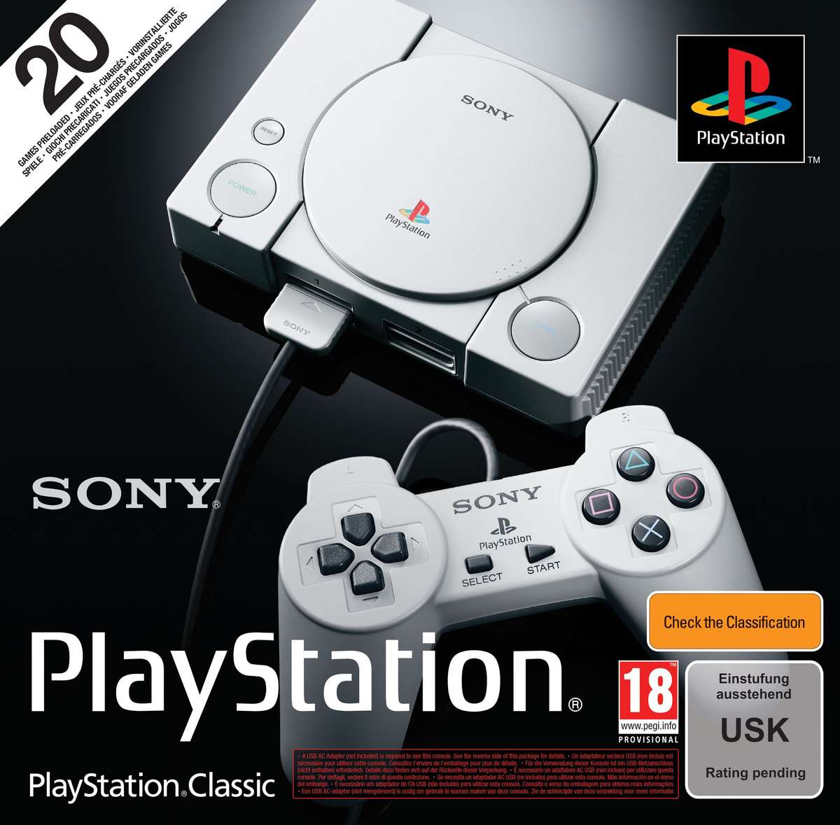 PlayStation Classic Console (PS1)(New) - Sony Computer Entertainment 1500G