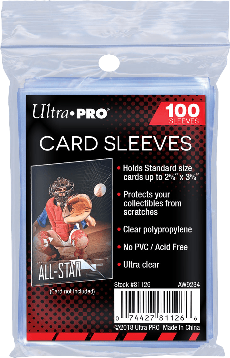 Ultra Pro Clear - 100 Standard Soft Card Sleeves (New) - Ultra Pro 60G