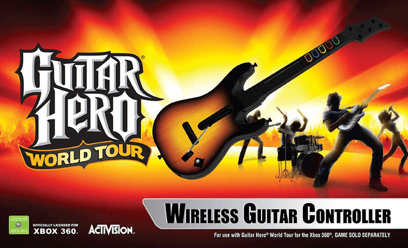 Xbox 360 Guitar Hero: World Tour - Standalone Guitar (Xbox 360)(Pwned) - Activision 1200G