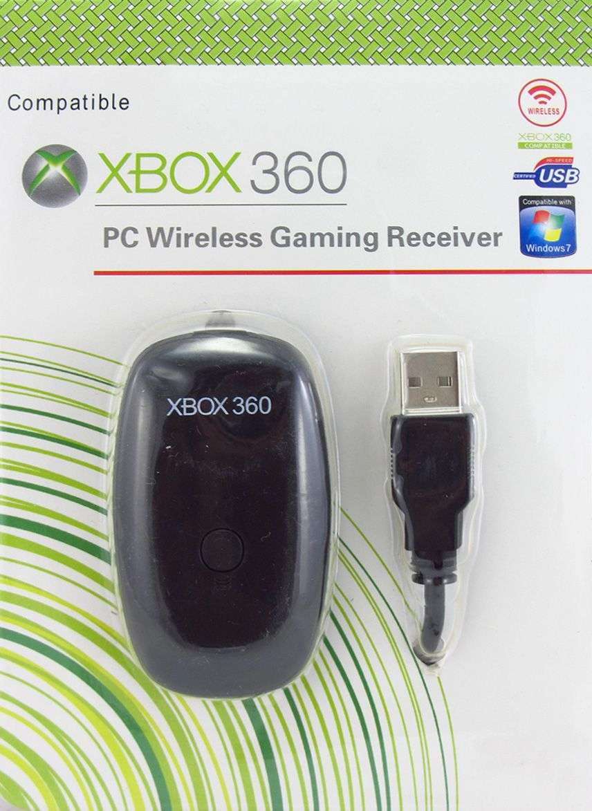 Xbox 360 Wireless Gaming Receiver for PC - Generic Black (Xbox 360)(New) - Various 100G