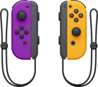 Nintendo Switch Joy-Con Controller Pair - Neon Purple / Neon Orange (NS / Switch)(New)