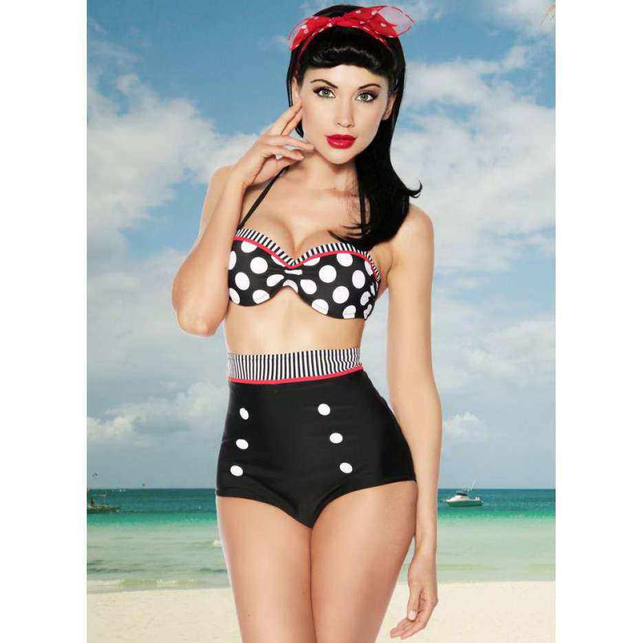 Polka Dots Retro Push-up Bikini
