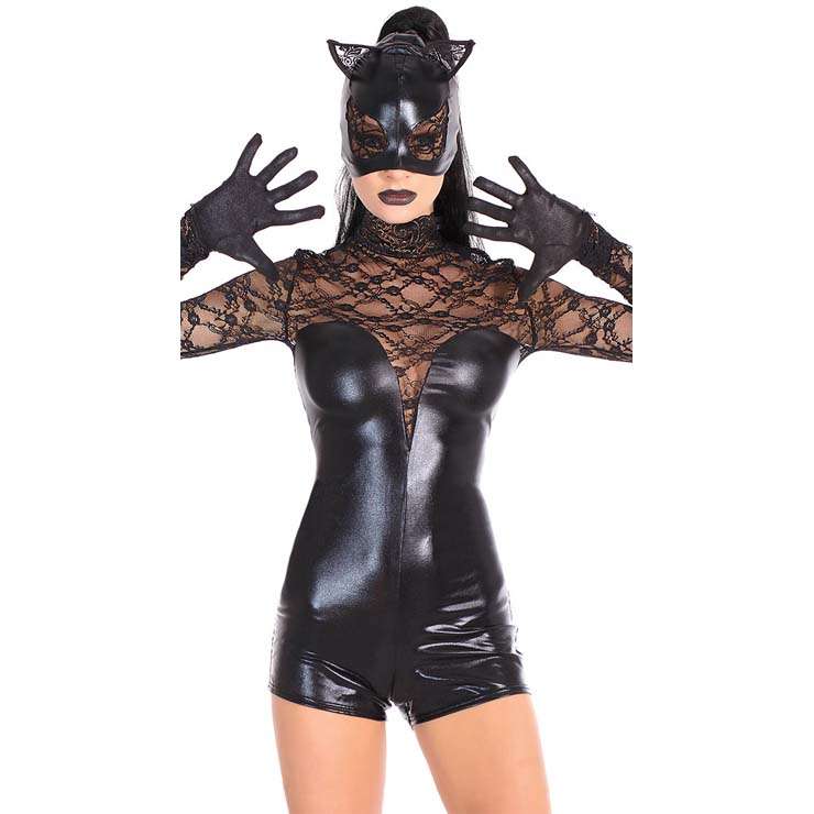 Sexy Black Lace Cat Costume