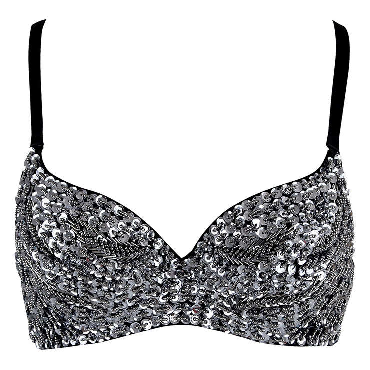 Studded Bead and Sequin Bra Top