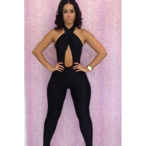 Halter Backless Bodycon Jumpsuit