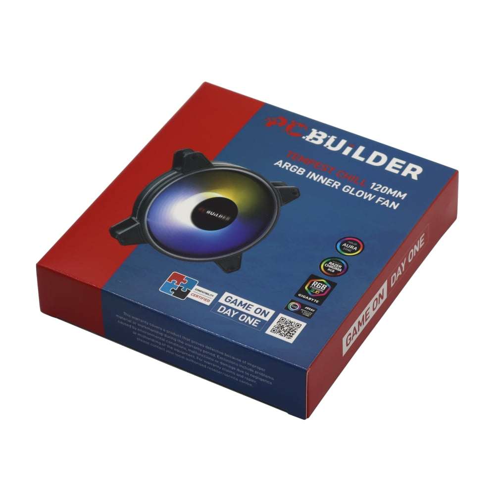 PCBuilder Tempest Chill 120MM ARGB Inner Glow Fan