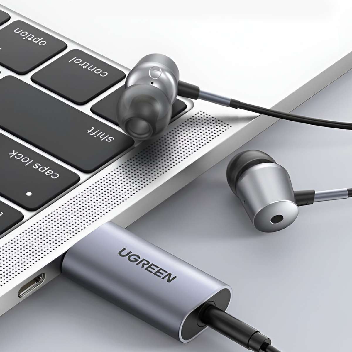 UGREEN CM383-80864 USB-A to 3.5mm Audio Jack External Sound Adapter - Silver