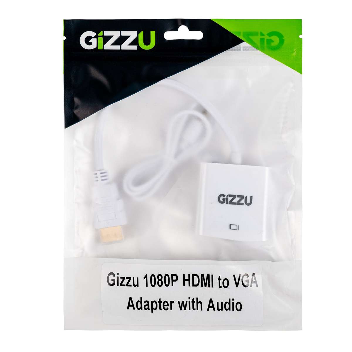 Gizzu 1080P HDMI to VGA Adapter with Audio