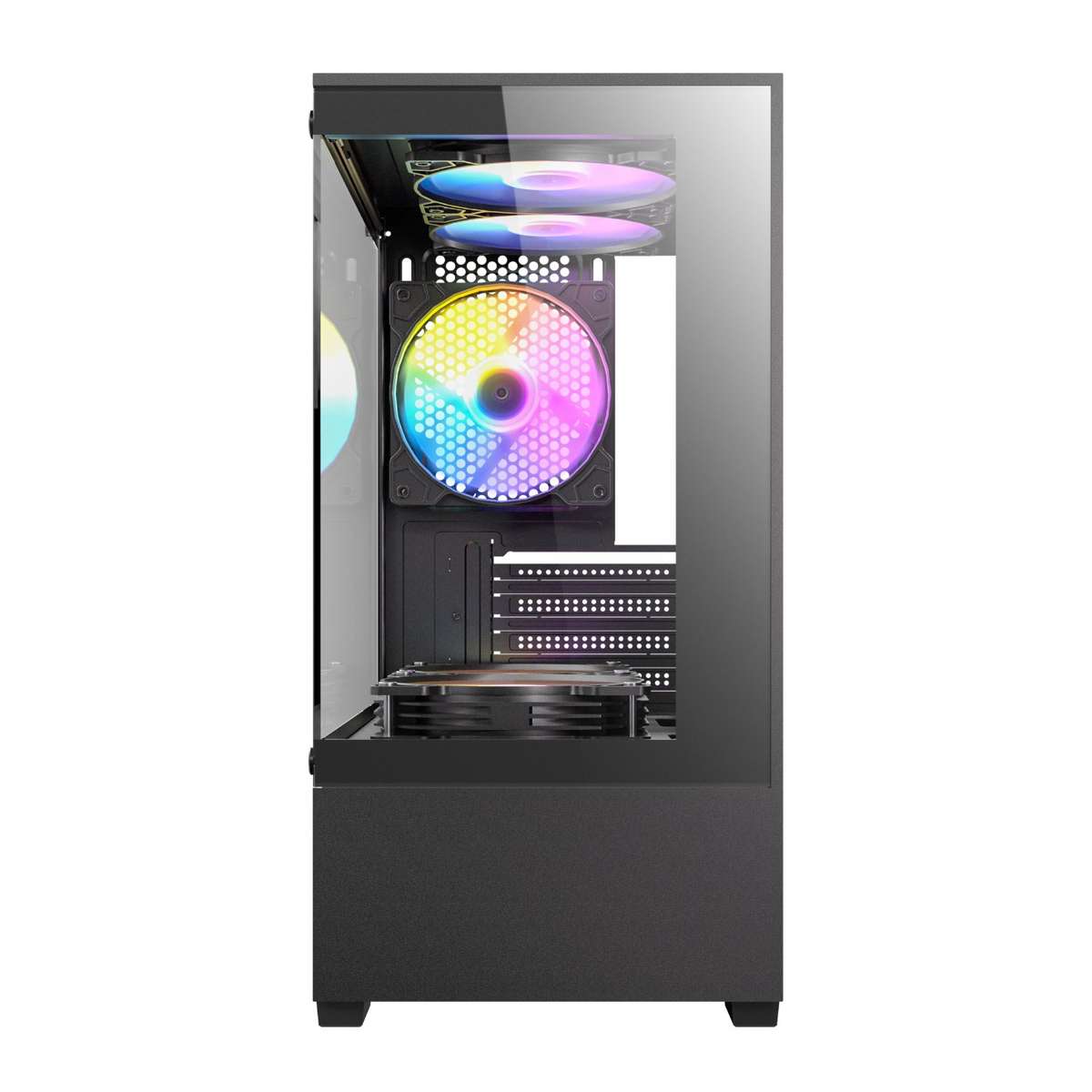 Antec VCX100M RGB Elite ATX, Micro-ATX, ITX Mini Tower Gaming Chassis &#x2013; Black