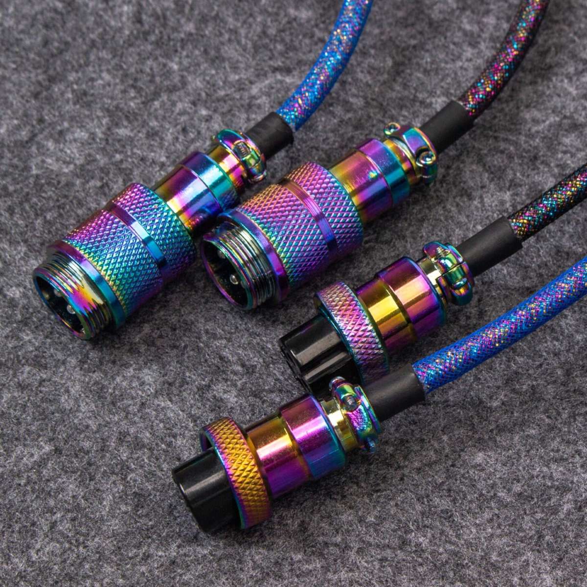 Keychron Premium Coiled Aviator USB Cable | Type-C + USB-A Adapter | Detachable Aviator Connector...